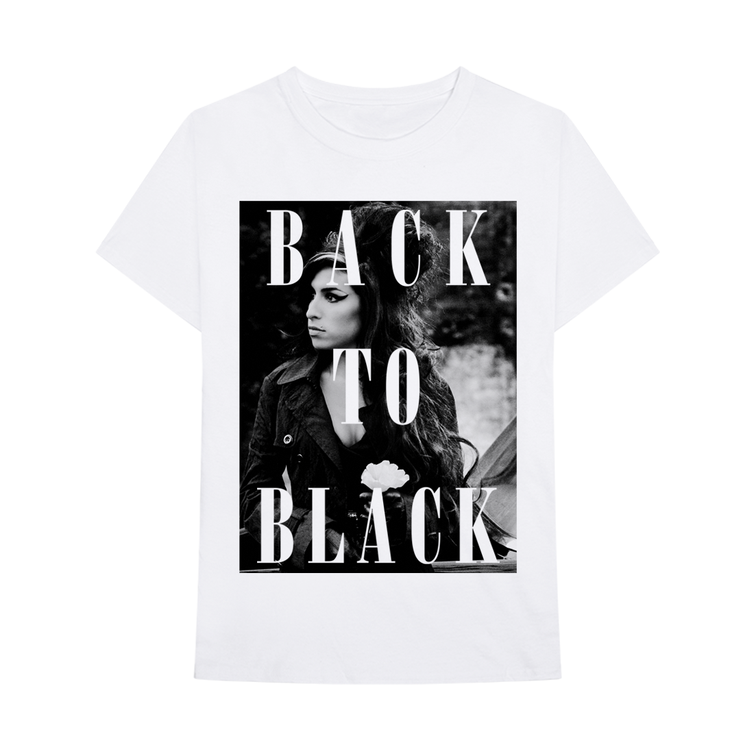 Back To Black white t-shirt