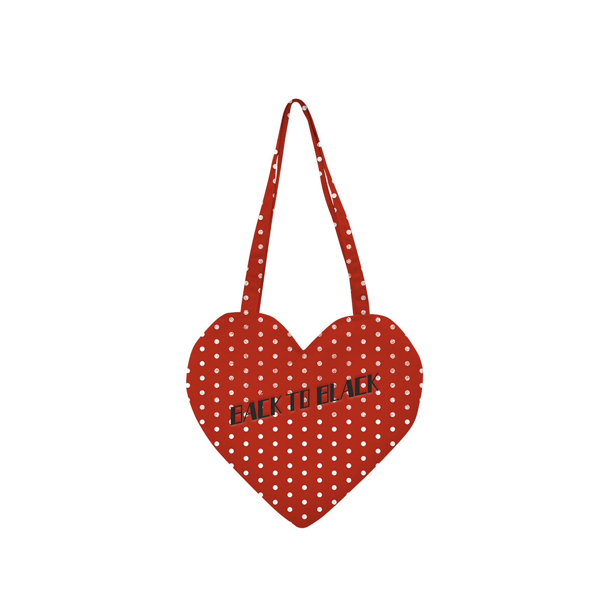 Amy Winehouse - Back to Black Polka Dot Heart Tote