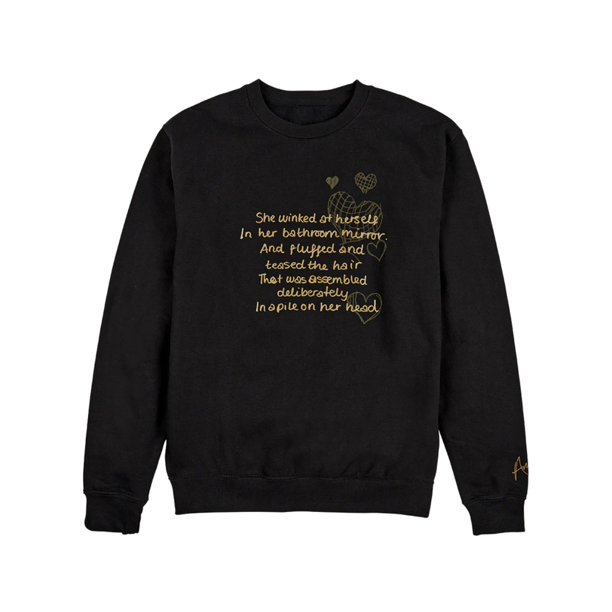 Amy Winehouse - Amy Winehouse Black Poem Crewneck