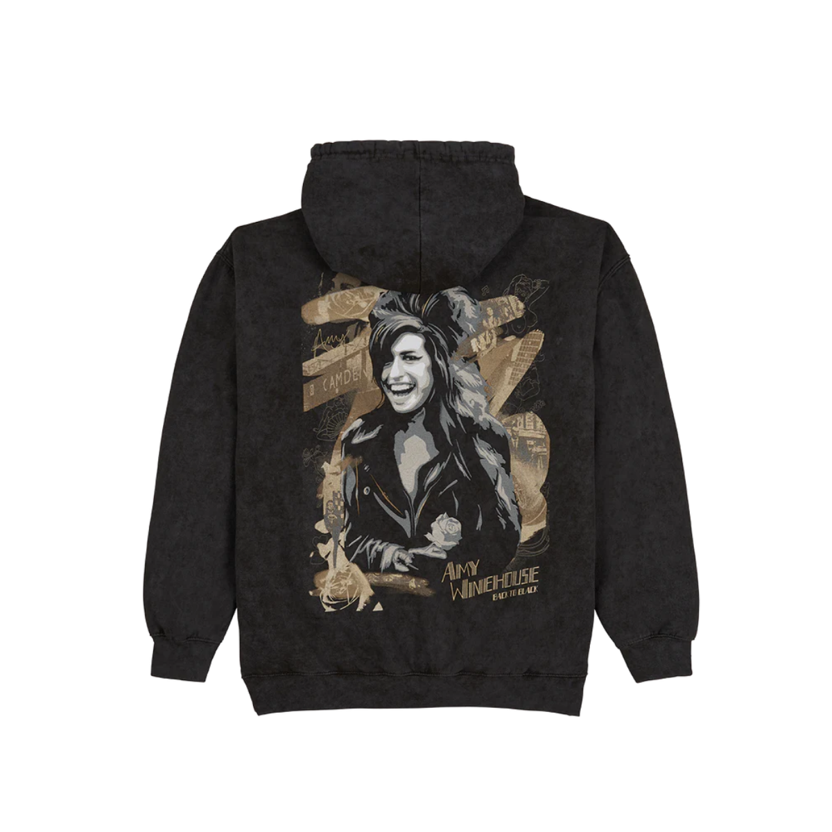 Amy Winehouse - Back to Black Portrait Washed Hoodie
