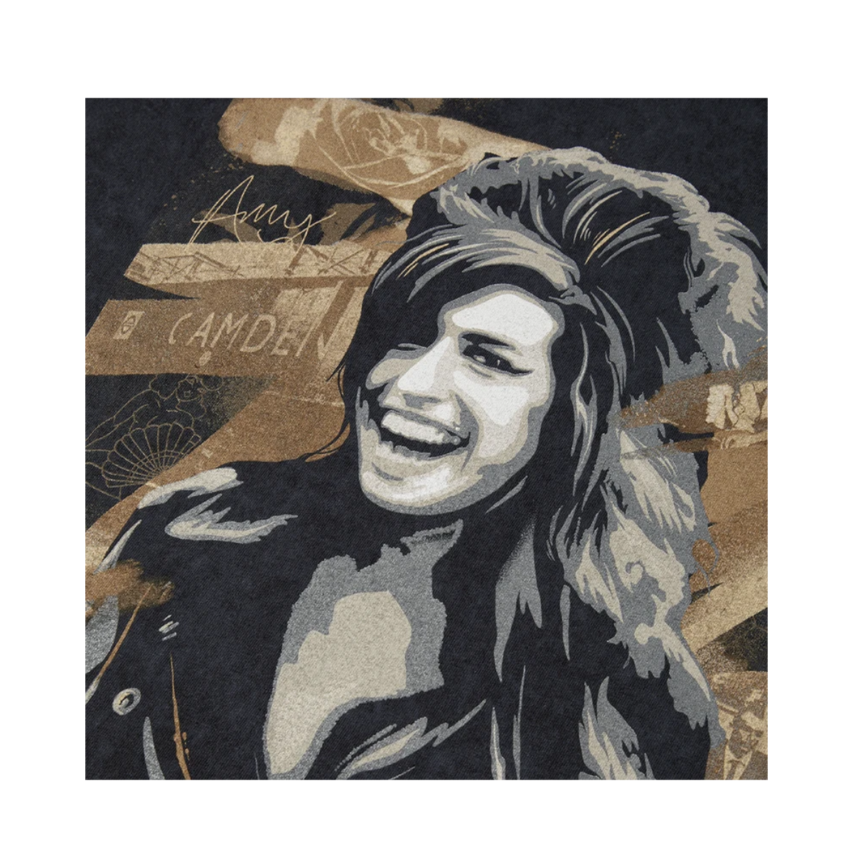 Amy Winehouse - Back to Black Portrait Washed T-Shirt