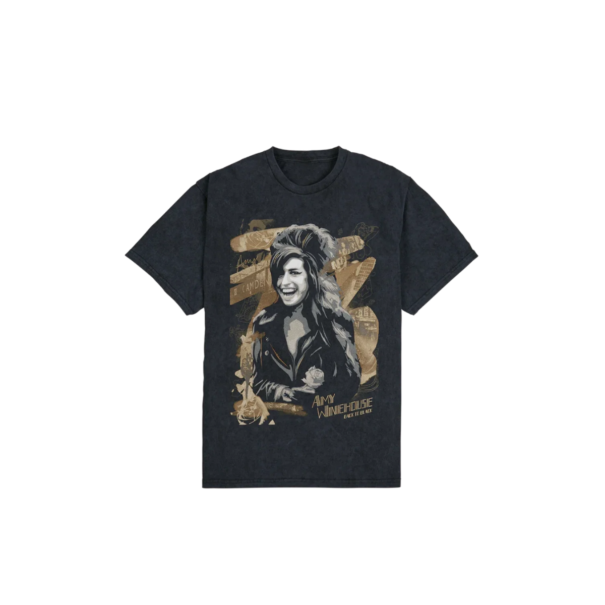 Amy Winehouse - Back to Black Portrait Washed T-Shirt
