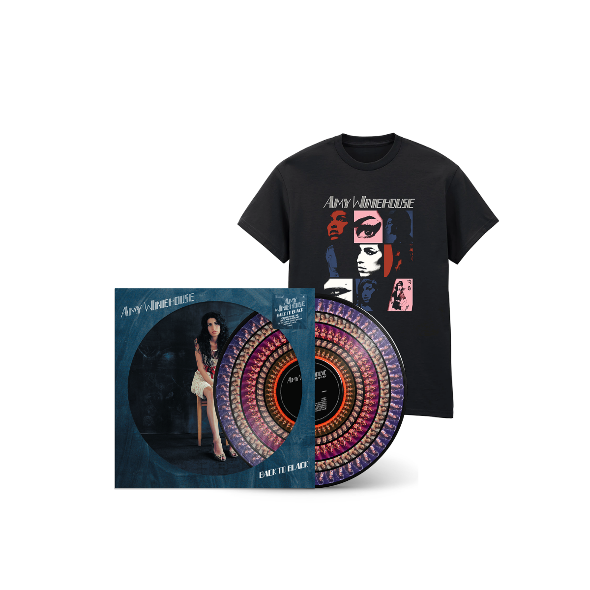Back To Black 20: Zoetrope Vinyl LP + Montage Tee