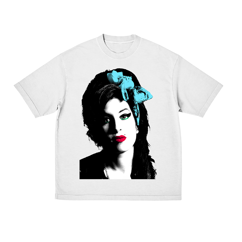 Amy Winehouse - White Amy Portrait T-Shirt